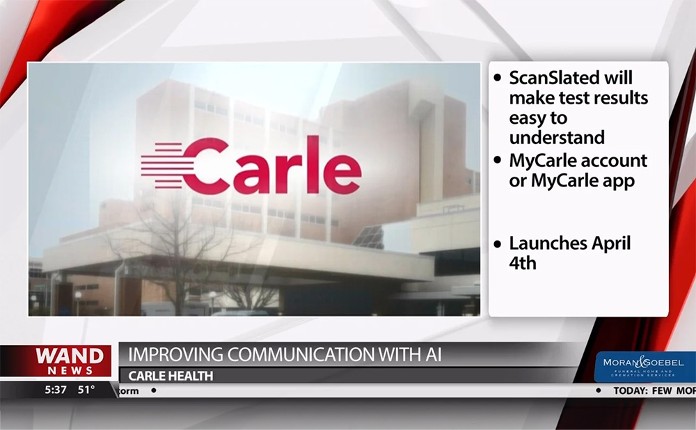 Carle Health segment on WAND TV News